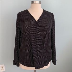 COPY - Talbots Polka Dot Surplice Blouse sz 2x